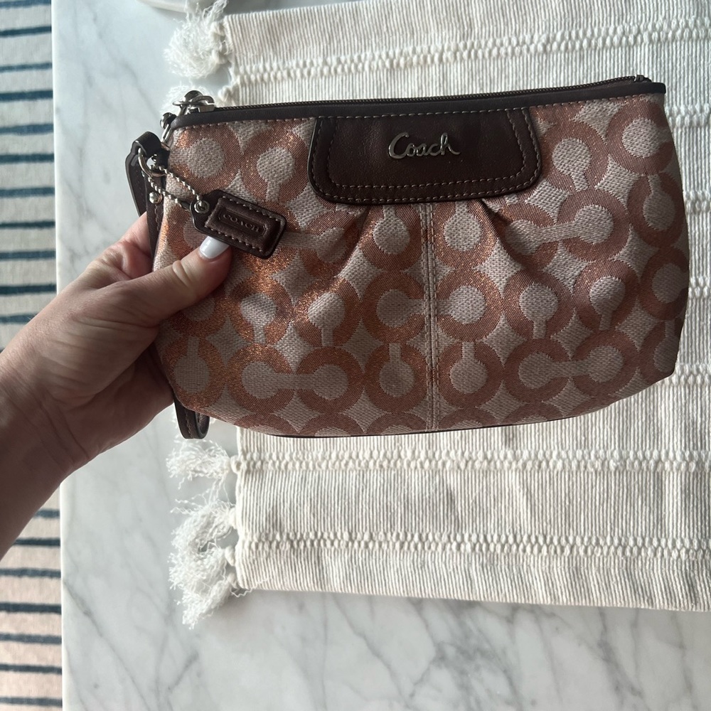 Coach Rose Gold Wristlet